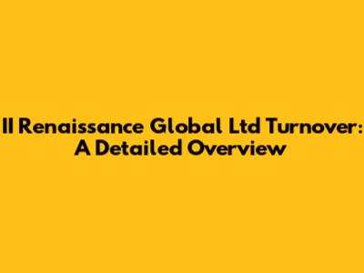 II Renaissance Global Ltd Turnover: A Detailed Overview