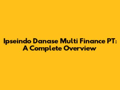 Ipseindo Danase Multi Finance PT: A Complete Overview