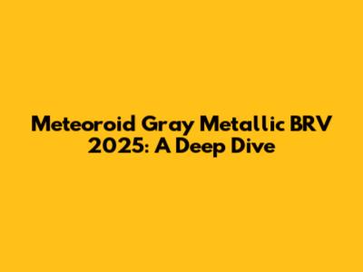 Meteoroid Gray Metallic BRV 2025: A Deep Dive