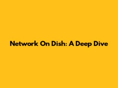 Network On Dish: A Deep Dive