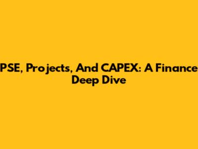 PSE, Projects, And CAPEX: A Finance Deep Dive