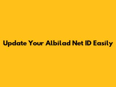 Update Your Albilad Net ID Easily