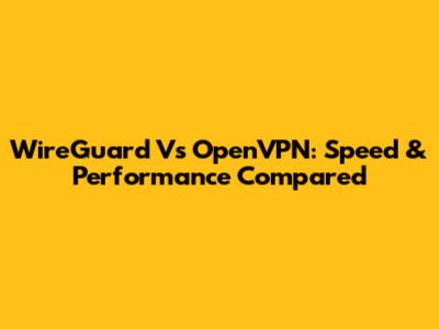 WireGuard Vs OpenVPN: Speed & Performance Compared